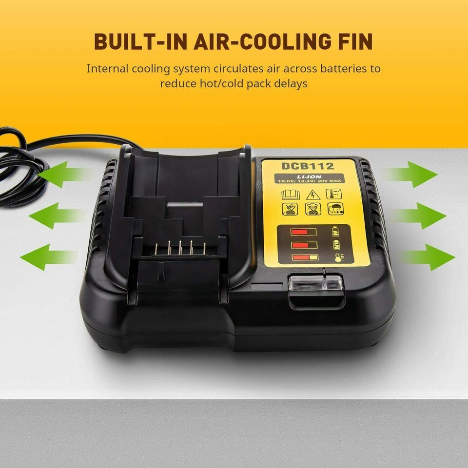 DCB112 DCB107 DCB105 Charger for Dewalt 20V 12V Li-ion Battery DCB112 DCB107 DCB105 Charger for Dewalt 20V 12V Li-ion Battery